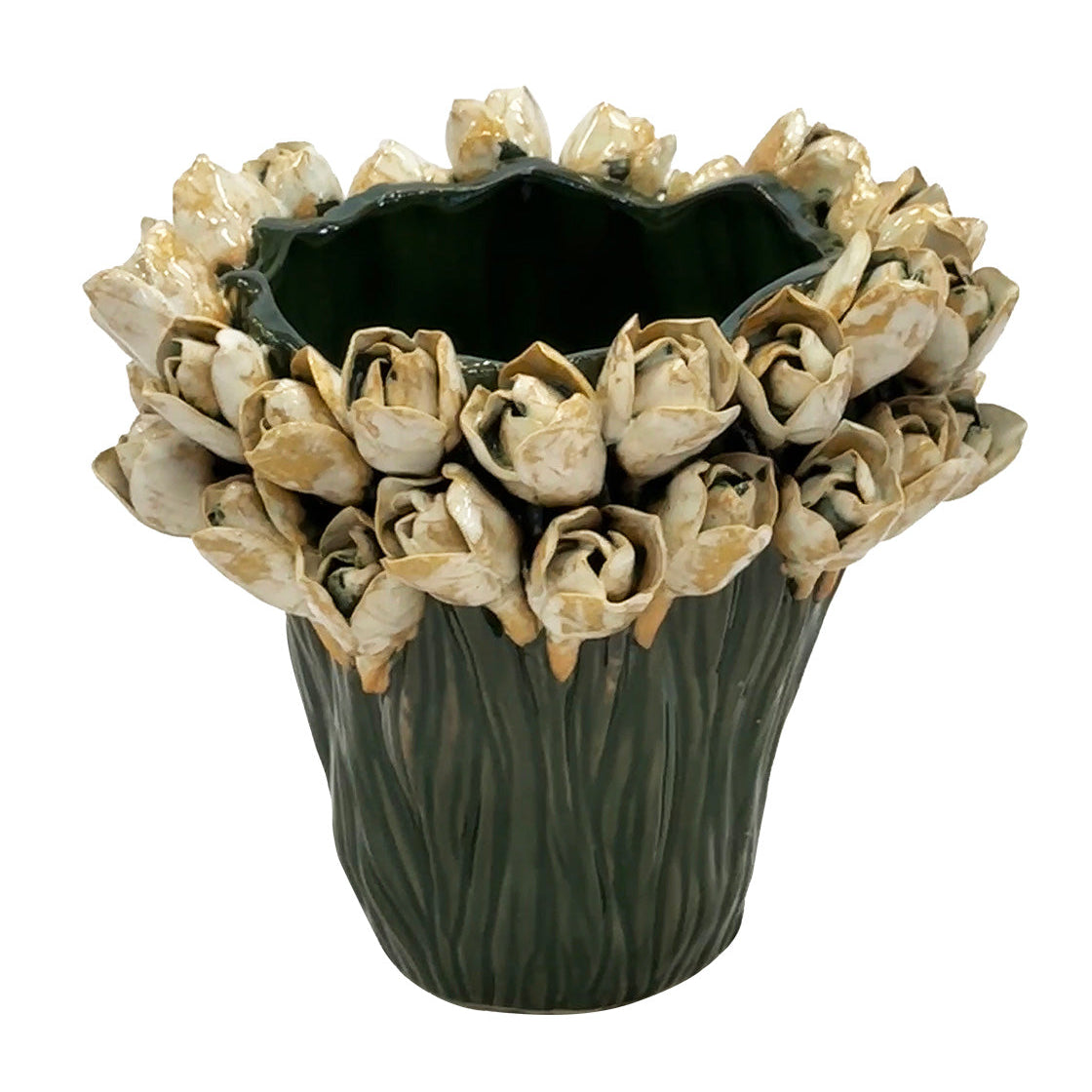 CERAMIC TULIP POT | GREEN