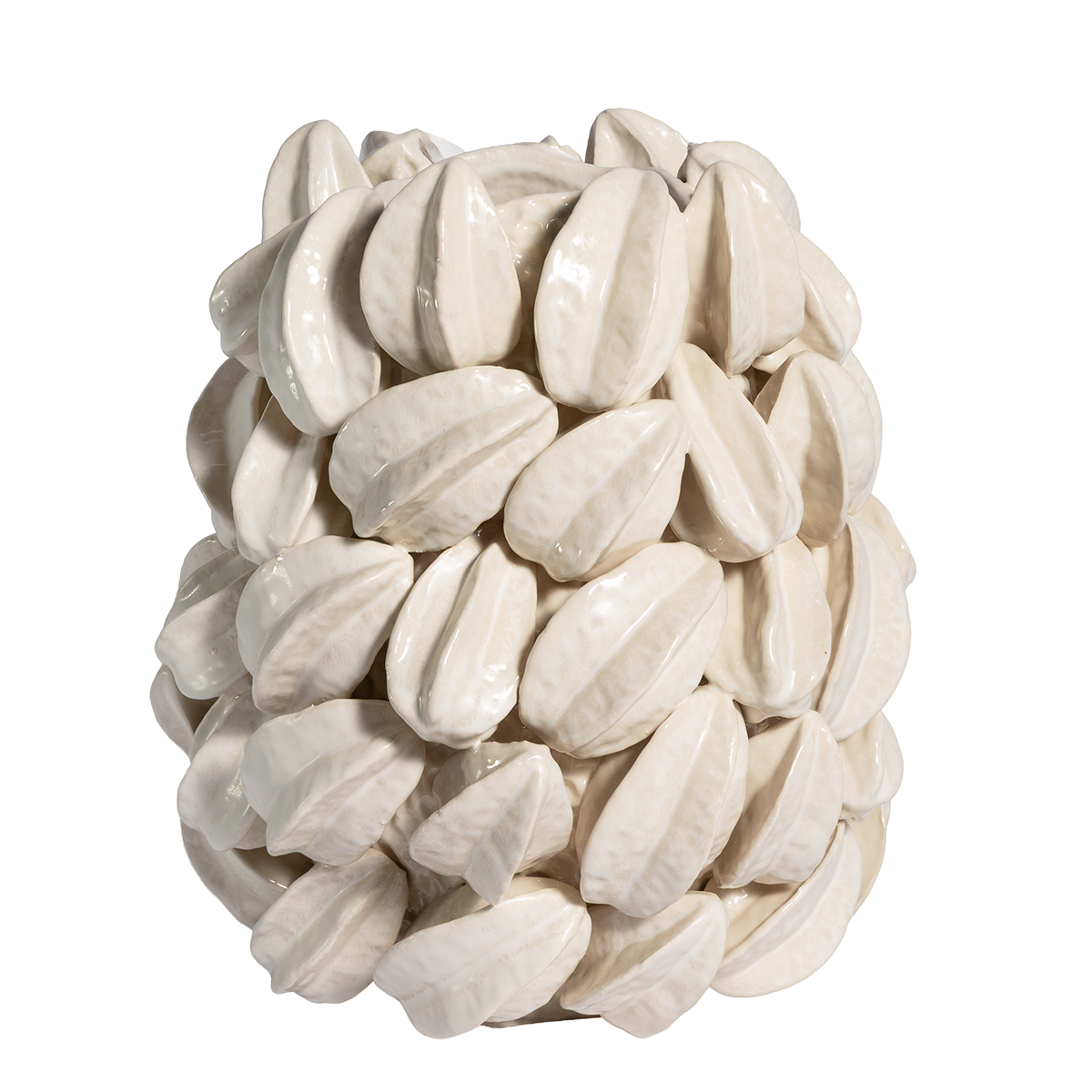 CERAMIC STARFRUIT VASE |  WHITE