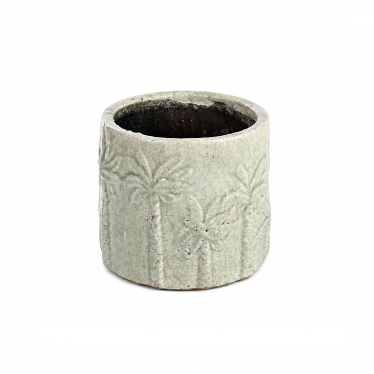 Palm Inlay Pot