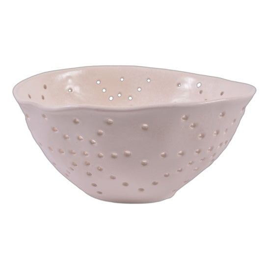 Cermaic Bowl With Holes Medium | Cream