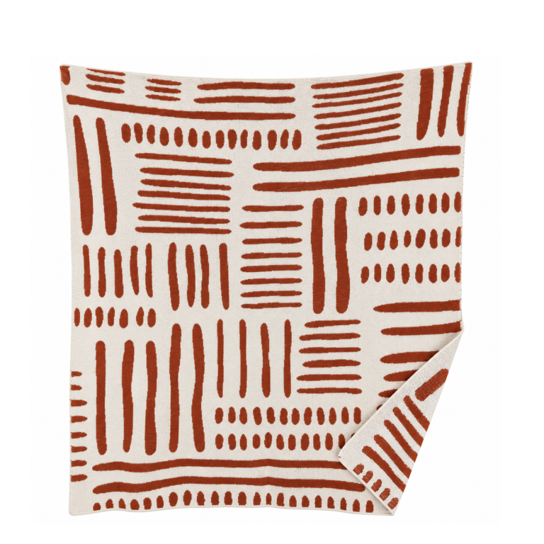 Geo Block Pattern  Cotton Throw