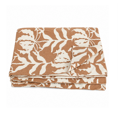 Leaf Pattern  Cotton Throw