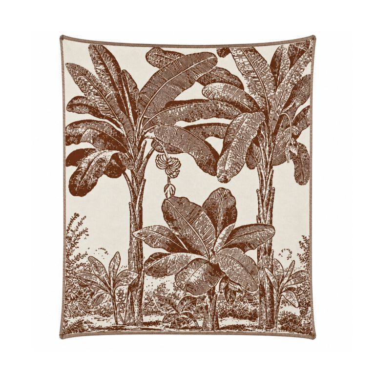 Tropical Banana-Leaf  Cotton Throw