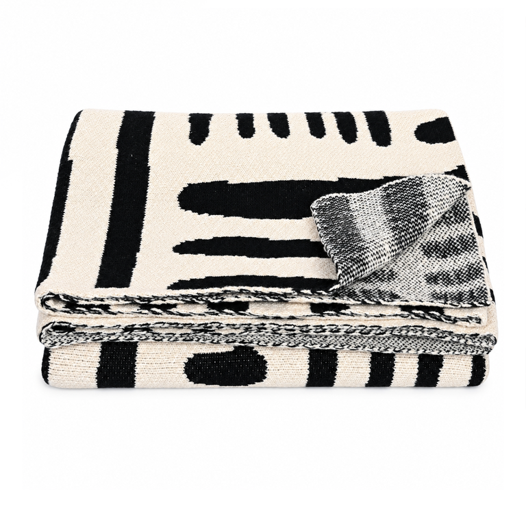 Geo Block Pattern  Cotton Throw