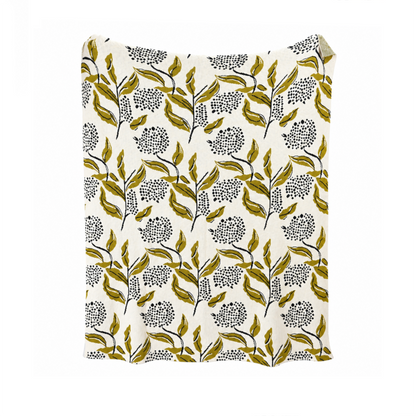 Botanical Floral Cotton Throw