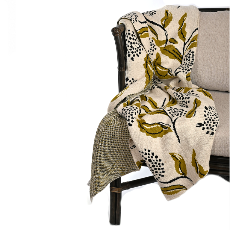 Botanical Floral Cotton Throw