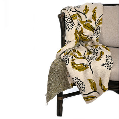 Botanical Floral Cotton Throw