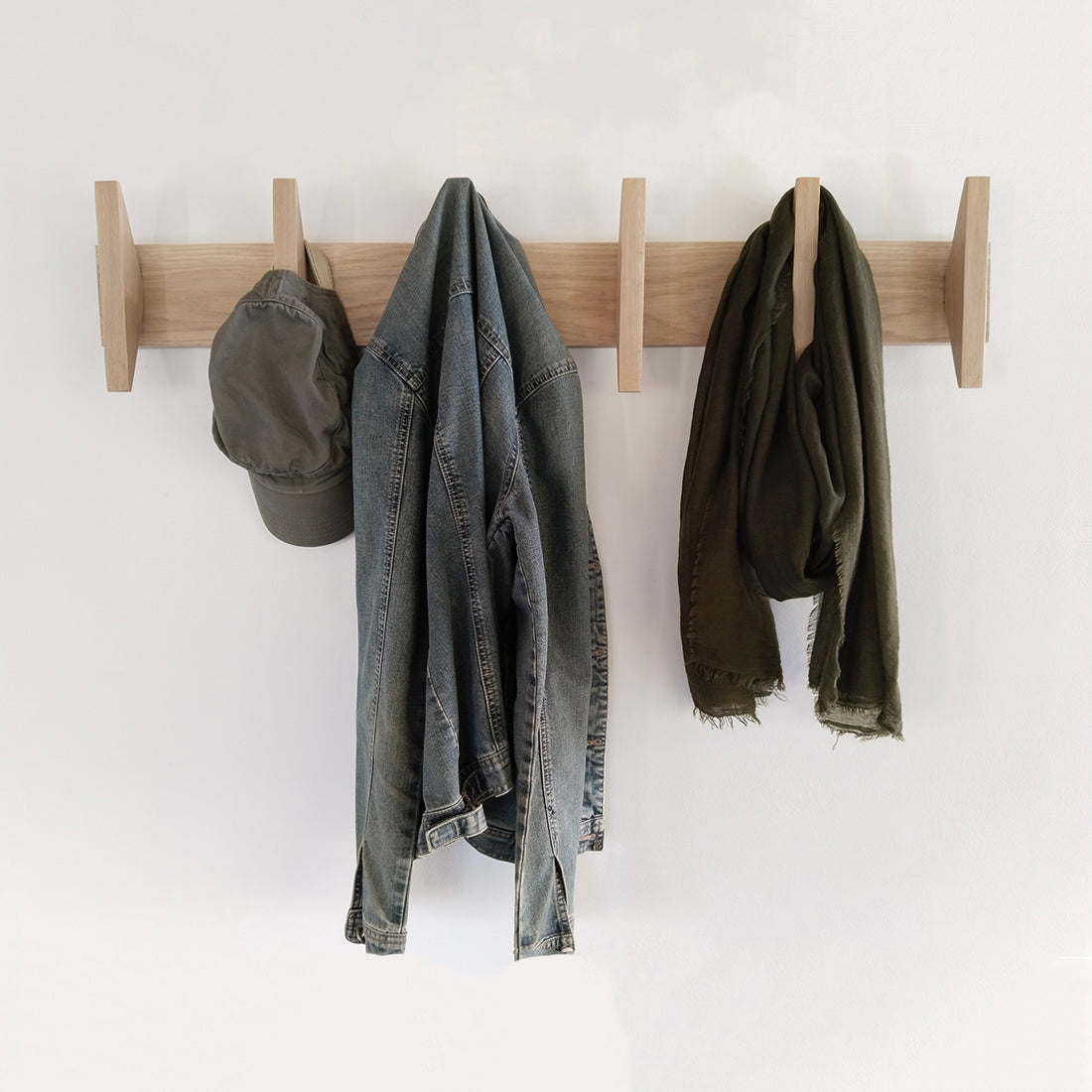 Solid Oak Coat Hooks