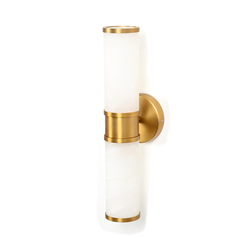 Jillian Wall Light | Alabaster &amp; Bronze Finish