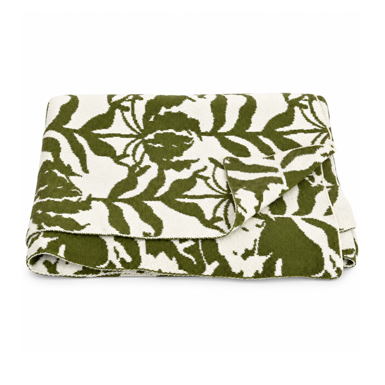 Leaf Pattern  Cotton Throw