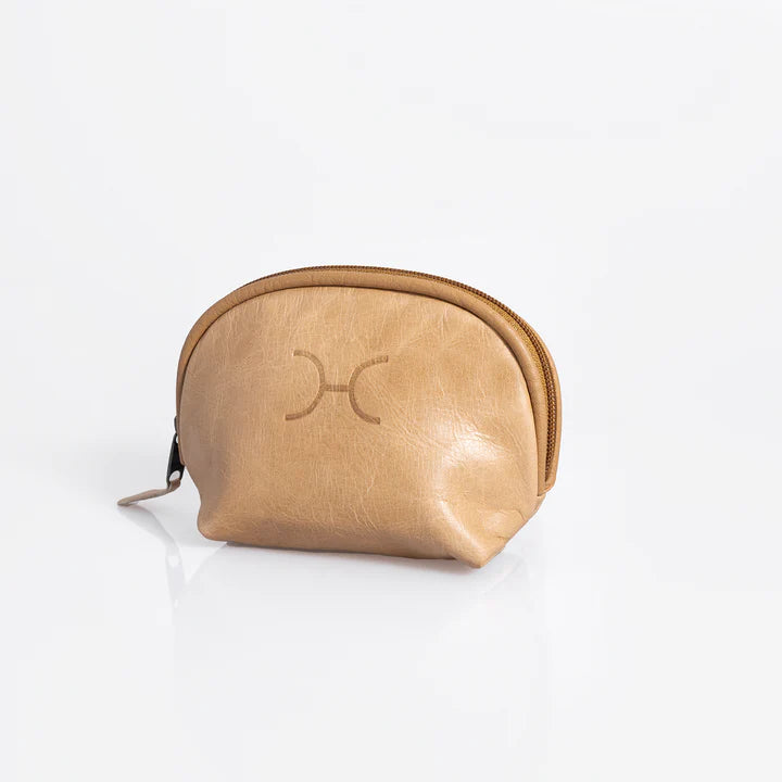 Makeup Bag Leather | Hazelnut