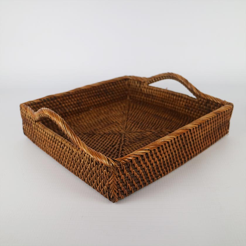 Rattan Square Napkin Basket  | Natural