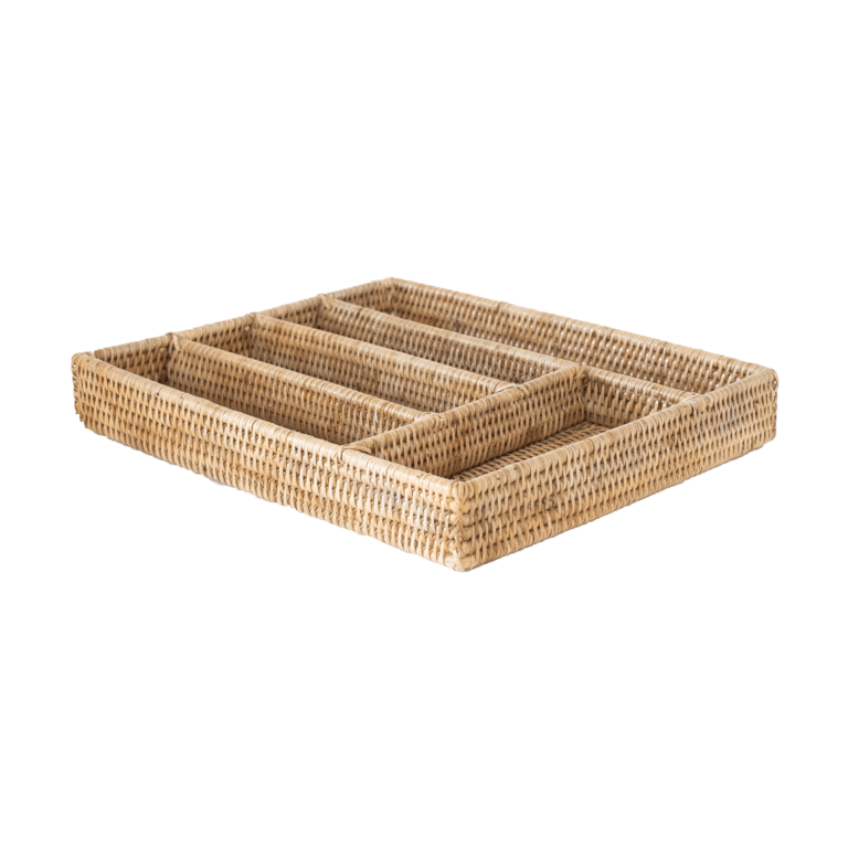 Rattan Cutlery Tray  | Natural