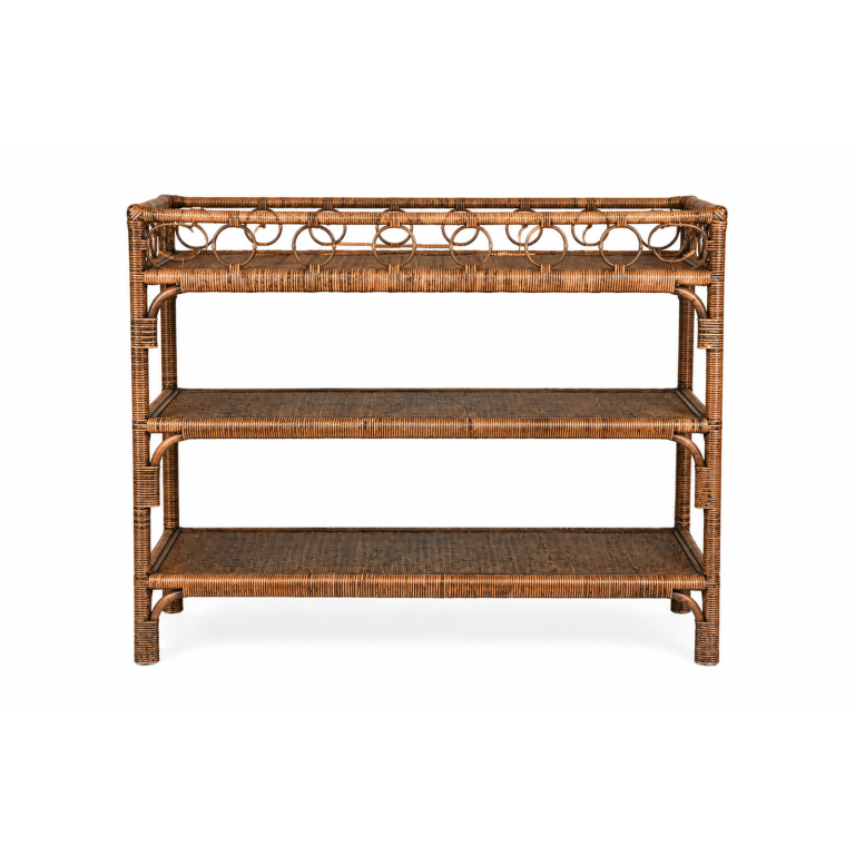 Rattan 3 Tier Server | Gliss Brown
