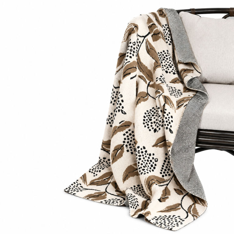 Botanical Floral Cotton Throw