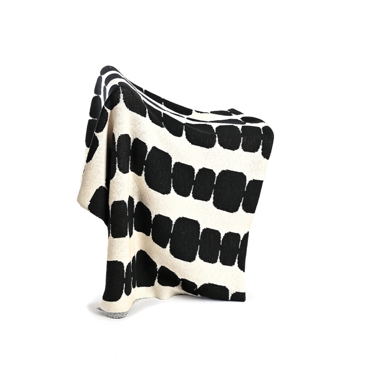 Cotton Throw | Natural &amp; Black