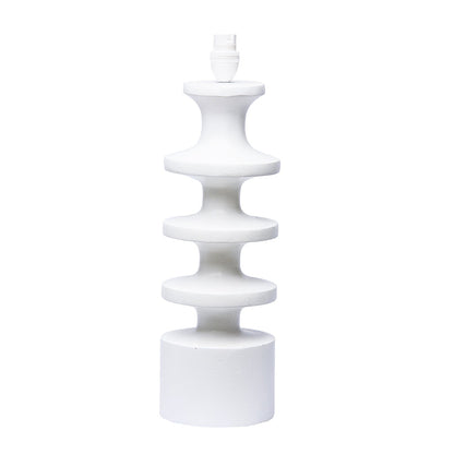 Small Stepped Lamp Base | White