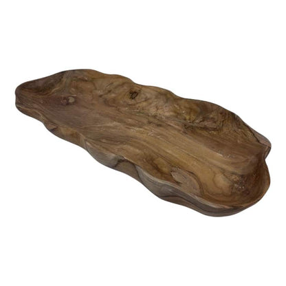 WOOD OVAL RUSTIC PLATTER