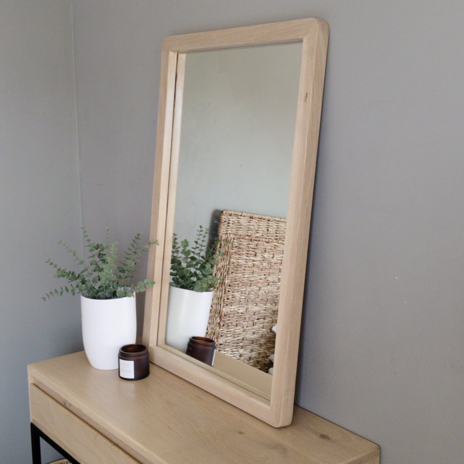 Oak Rectangle Mirror