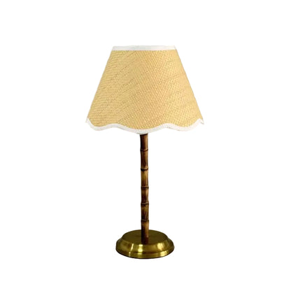 Bamboo Rechargeable Table Lamp With Lampshade