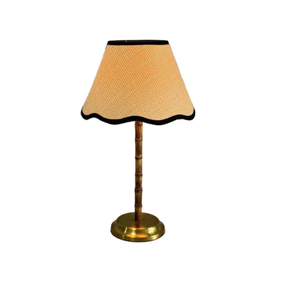 Bamboo Rechargeable Table Lamp With Lampshade