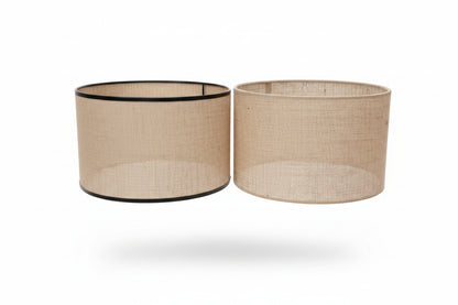 Hessian Lampshade With Black Trim
