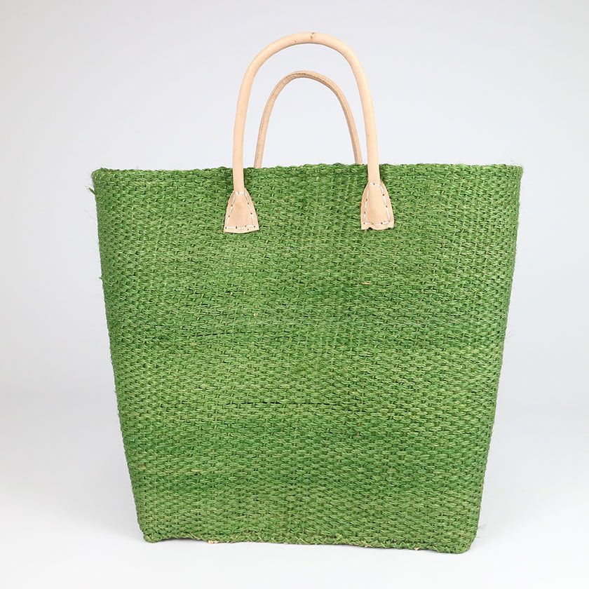 Sisal Bag With Leather Handles