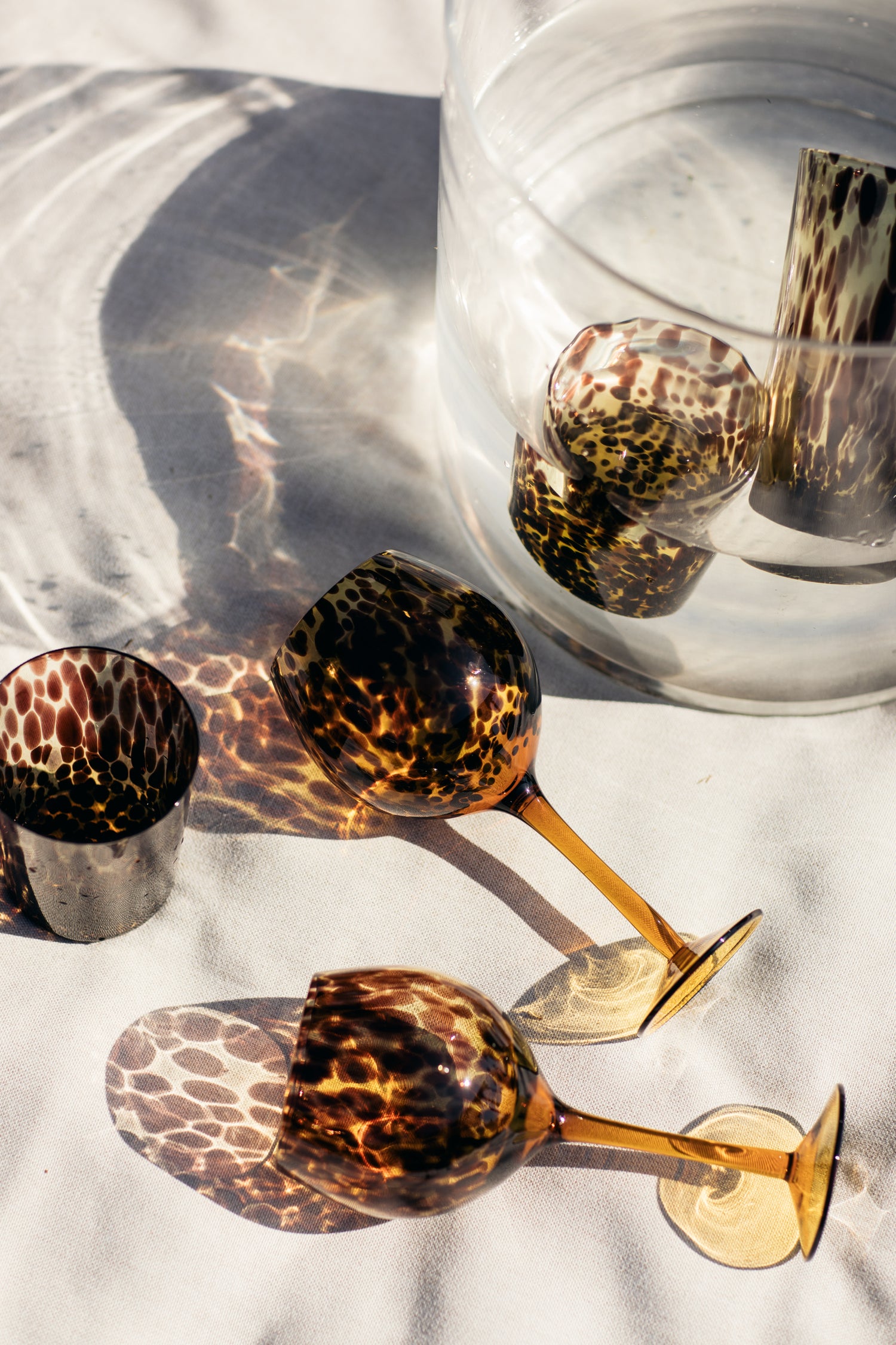 Tortoise Shell Drinking Glasses | Set of 4 – Homestead Decor