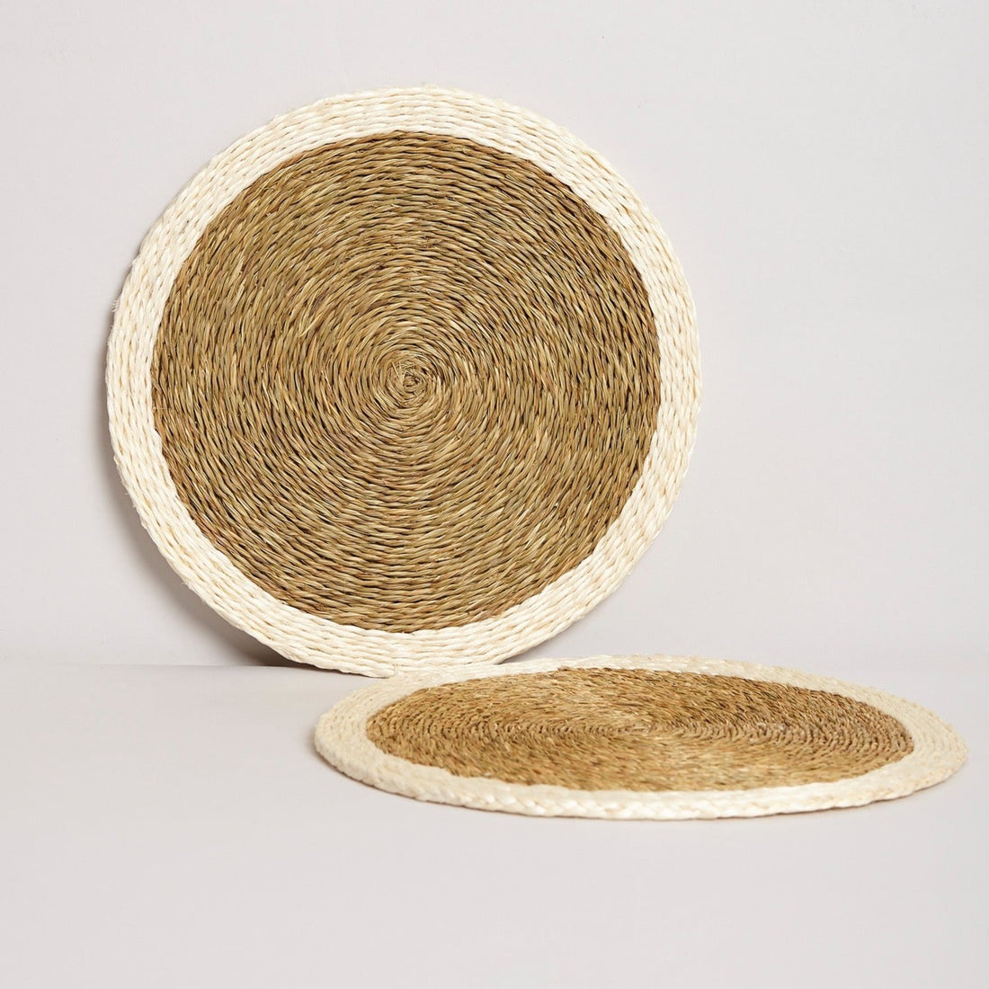 Woven Grass Placemats With Colour Trims