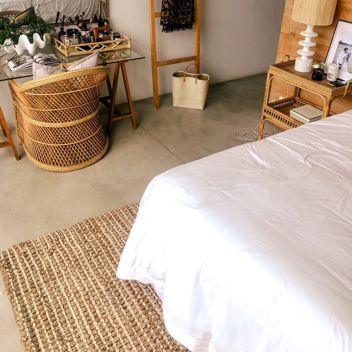 Jute Natural Rug With Cream Cotton Loops – Homestead Decor